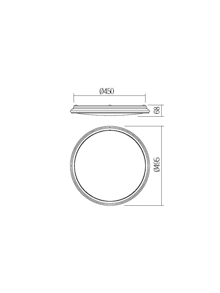 Plafoniera LED Optic, 46W, 4900lm, IP20, Smarter, 05-924