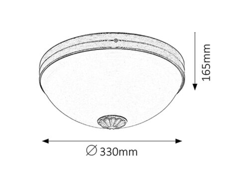 Plafoniera Orchidea, bronz, 2xE27, IP20, Rabalux, 8558.