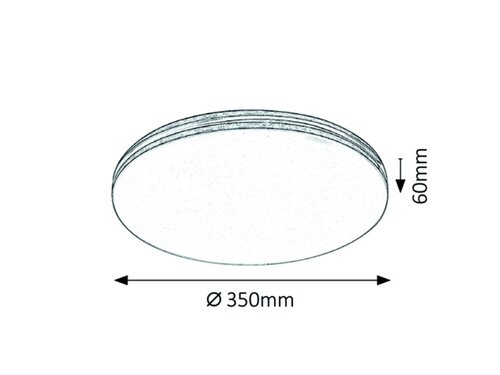 Plafoniera LED Oscar 2, alb, 18W, 1350lm, 3000K, IP20, Rabalux, 71177