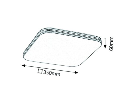 Plafoniera LED Oscar 2, alb, 18W, 1350lm, 3000K, IP20, Rabalux, 71178
