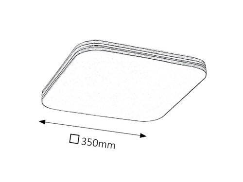 Plafoniera LED Oscar 2, alb, 18W, 1350lm, 4000K, IP20, Rabalux, 71174