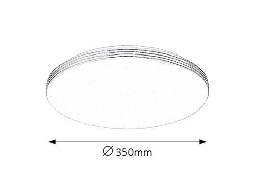Plafoniera LED Oscar 2, alb, 18W, 1350lm, 4000K, IP20, Rabalux, 71175