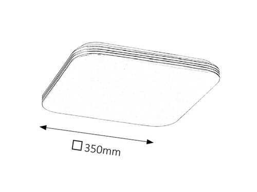 Plafoniera LED Oscar 2, alb, 18W, 1350lm, 4000K, IP20, Rabalux, 71176