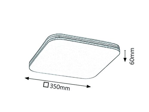 Plafoniera LED Oscar 2, alb, 18W, 1350lm, 4000K, IP20, Rabalux, 71180