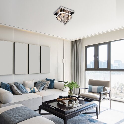 Plafoniera LED Pallas, crom, 23W +4XE14, 1470lm, 4000K, IP20, Rabalux, 2238