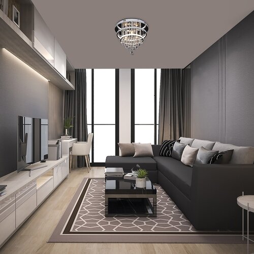 Plafoniera LED Pallas, crom, 32W + 3XE14, 2030lm, 4000K, IP20, Rabalux, 2237