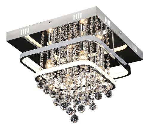 Plafoniera LED Pallas, crom, 36W + 4XE14, 2430lm, 4000K, IP20, Rabalux, 2239