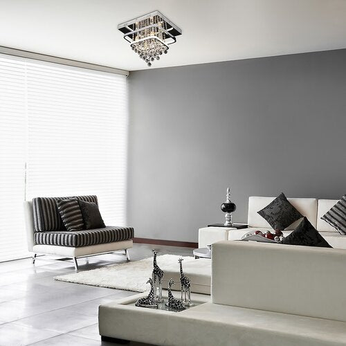 Plafoniera LED Pallas, crom, 36W + 4XE14, 2430lm, 4000K, IP20, Rabalux, 2239