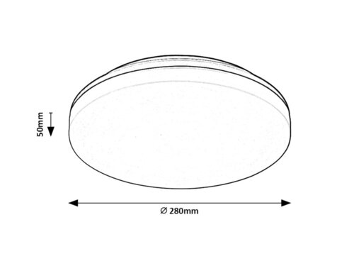 Plafoniera LED exterior Pernik, negru, 24W, 2400lm, 3000K, D.28cm, IP54, Rabalux, 7265