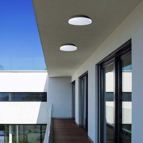 Plafoniera LED exterior Pernik, negru, 24W, 2400lm, 3000K, D.28cm, IP54, Rabalux, 7265