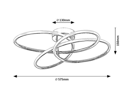 Plafoniera LED Piero, crom, 30W, 2000lm, 4000K, IP20, Rabalux, 6955