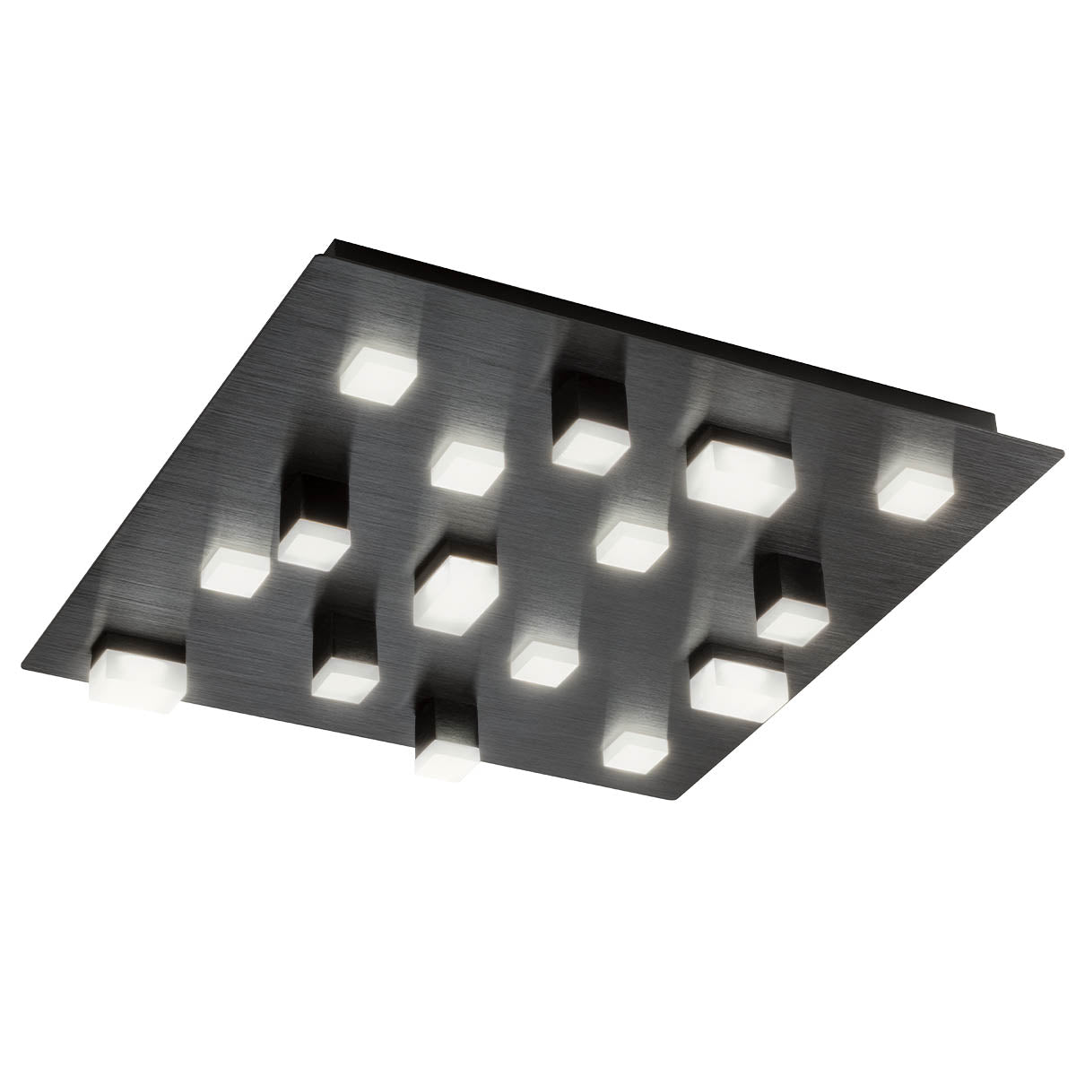 Plafoniera LED Pixel, anodizat negru, LED 48W, 5305 lm, 3000K, IP20, Redo, 01-2017