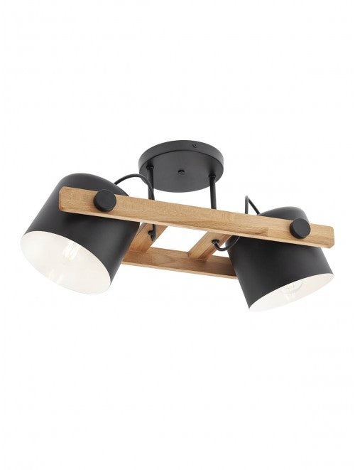 Plafoniera Pooh, negru mat, 42W, 2 x E27, IP20, Smarter, 01-2400