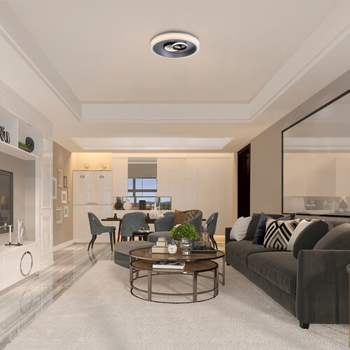 Plafoniera LED Portia, argintiu, 40W, 1780lm, 4000K, IP20, Rabalux, 3319