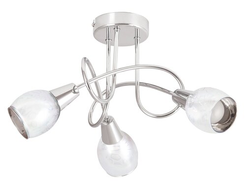 Plafoniera Porto, crom, efect 3D pe abajur, 4xE14, IP20, Rabalux, 6010.