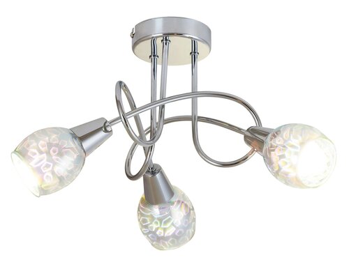 Plafoniera Porto, crom, efect 3D pe abajur, 4xE14, IP20, Rabalux, 6010.