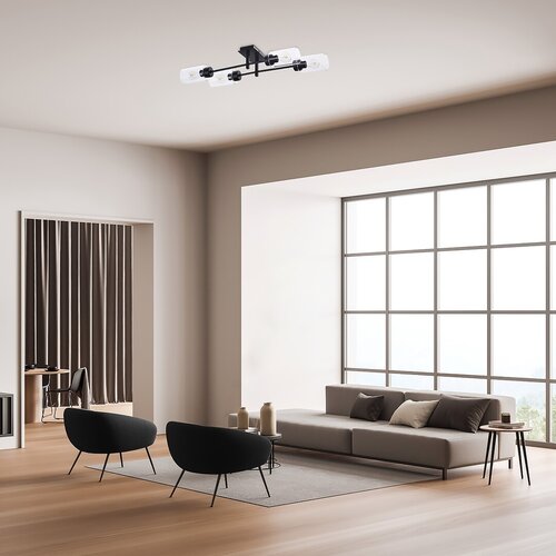 Plafoniera Prudence, negru, 4xE27, IP20, Rabalux, 2672