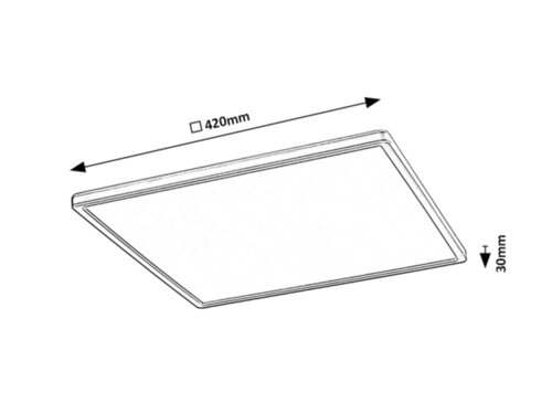 Plafoniera LED Rasmus, argintiu, 22W, 2100lm, 4000K, RGB,WIFI, IP20, Rabalux, 2291