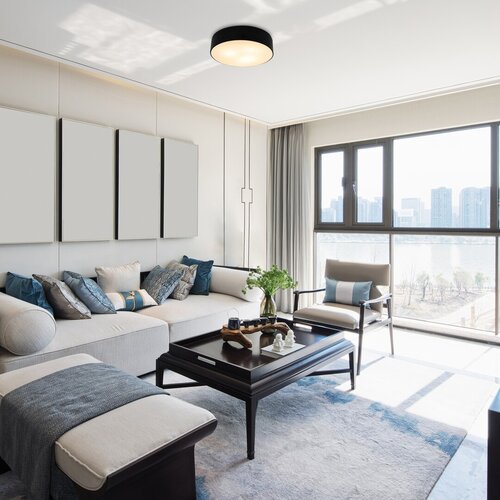 Plafoniera Renata, negru mat, 3xE27, IP20, Rabalux, 5081