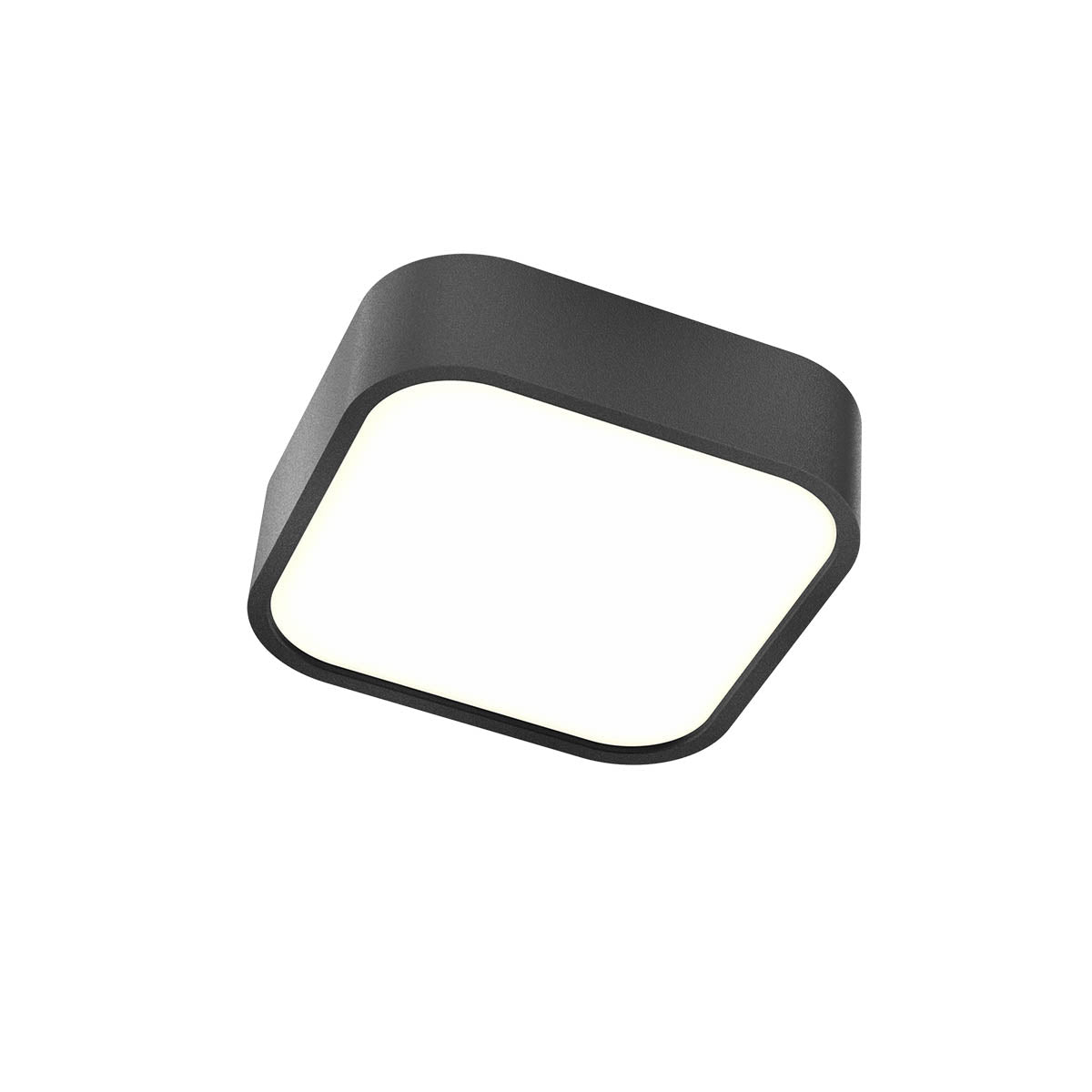 Plafoniera baie LED Screen IP, negru mat, sticla, 14W, 1620 lm, 3000K, L.23cm, IP44, Redo, 01-2497