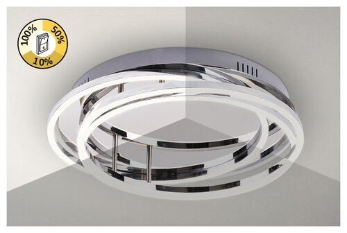 Plafoniera LED Selena, crom, 40W, 3200lm, 4000K, IP20, Rabalux, 2183