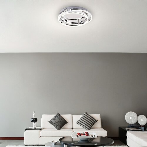 Plafoniera LED Selena, crom, 40W, 3200lm, 4000K, IP20, Rabalux, 2183