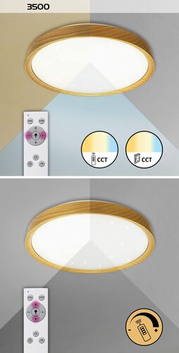 Plafoniera LED Sherwood, fag, 50W, 4000lm, 3000-6500K, IP20, Rabalux, 3500