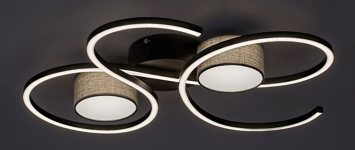 Plafoniera LED Shiena, negru mat, 38W, 1880lm, 4000K, IP20, Rabalux, 71116