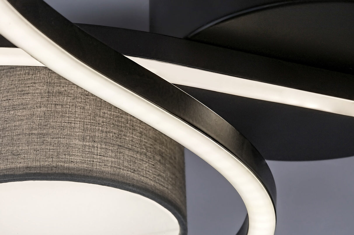 Plafoniera LED Shiena, negru mat, 38W, 1880lm, 4000K, IP20, Rabalux, 71116