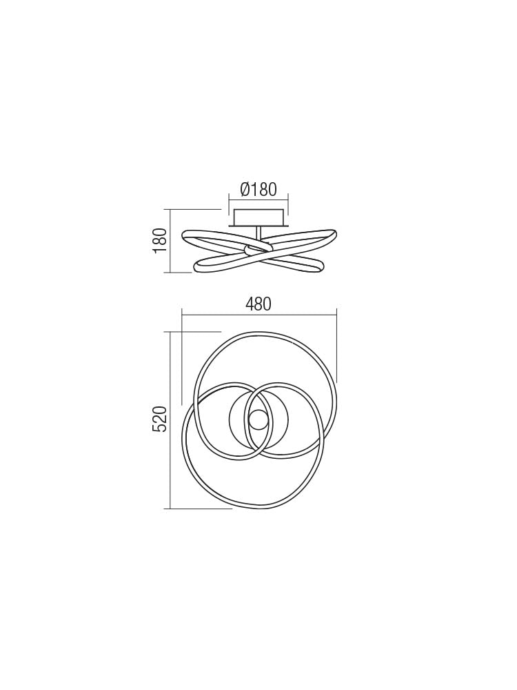 Plafoniera LED Sintra, alb mat, 40W, 3000K, 2726lm, IP20, Smarter, 01-2189