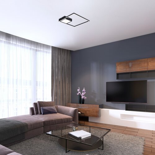 Plafoniera LED Sirius, negru mat, 30W, 1900lm, 4000K, IP20, Rabalux, 5286