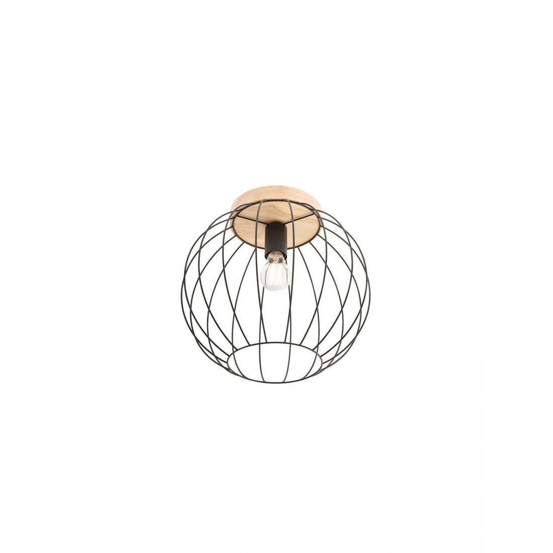 Plafoniera Trellis, lemn, 1XE27, D.35 cm, IP20, Smarter, 01-3135