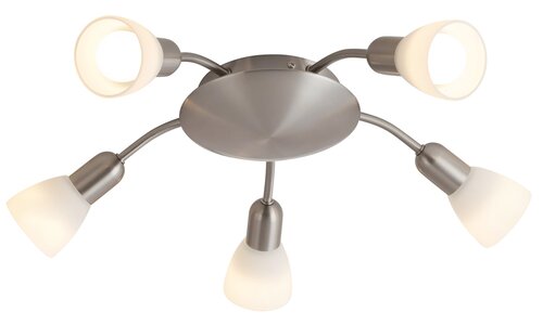 Plafoniera Soma, crom satin, 5xE14, IP20, Rabalux, 6305