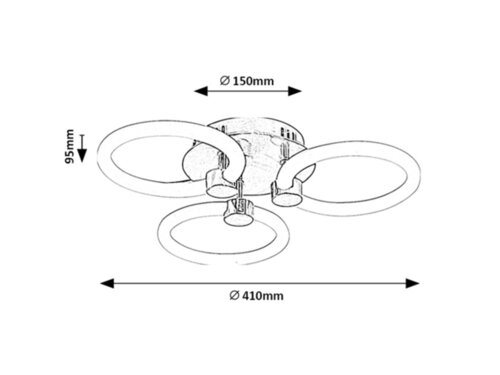 Plafoniera LED Sotiris, crom satin, 21W, 2300lm, 3000K/4000K/6000K, IP20, Rabalux, 71007