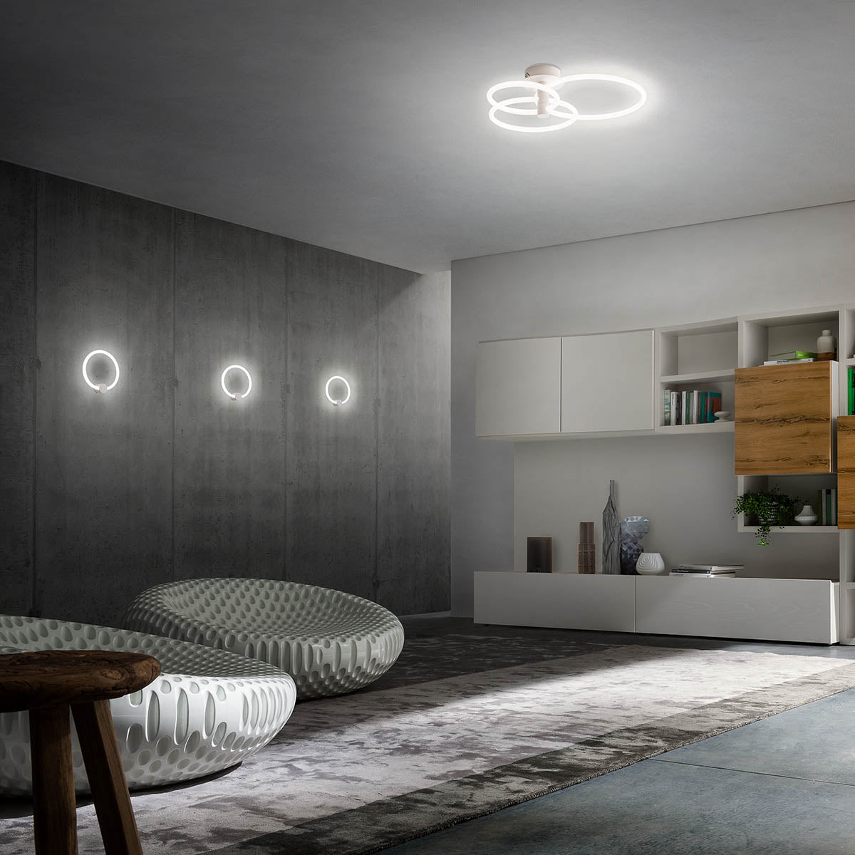 Plafoniera LED Spell, alb mat, 58W, 7500 lm, 3000K, IP20, Redo, 01-2225