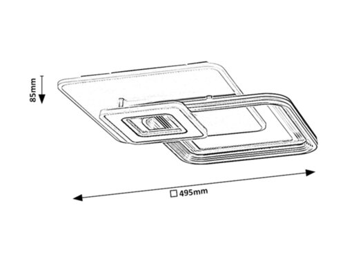 Plafoniera LED Stregobor, gri, 48W, 2950lm, 3000K/4000K/6000K, IP20, Rabalux, 2937