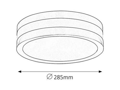 Plafoniera exterior Stuttgart, crom satin, 2XE27, D.28,5cm, IP44, Rabalux, 8220