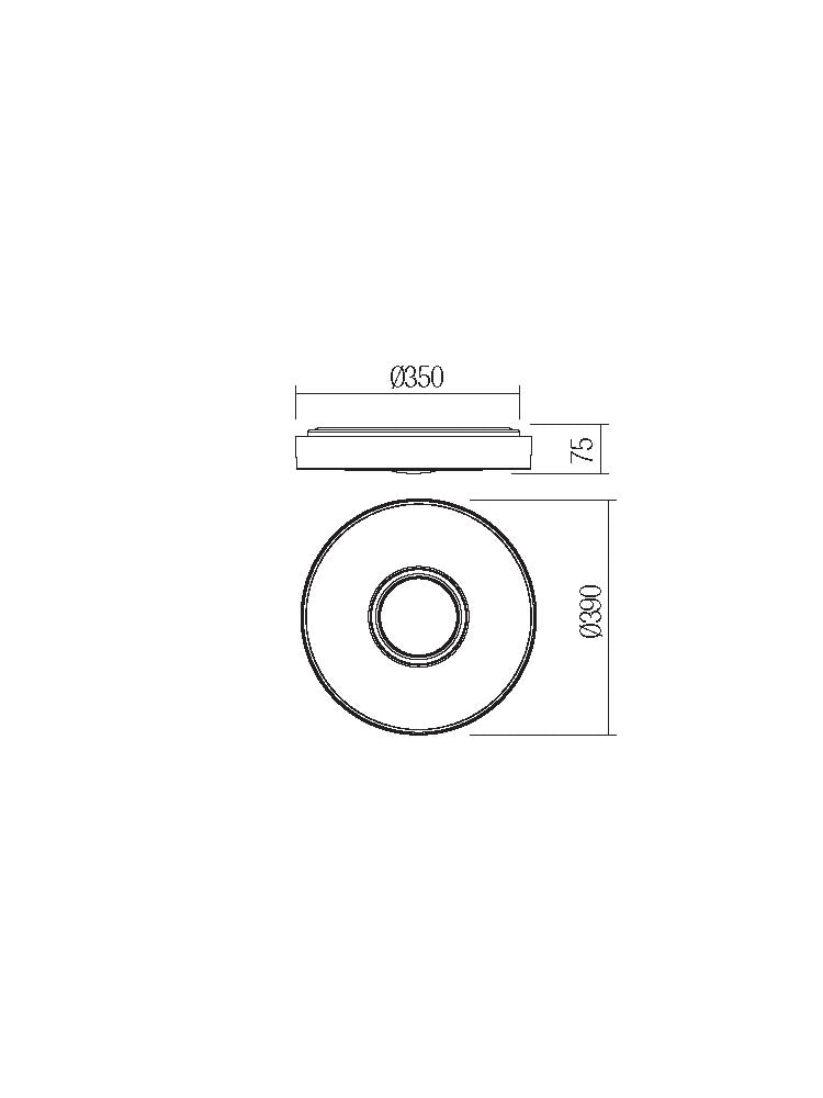 Plafoniera LED Sumo, 36W, 1656lm, 4000K, D. 39cm, IP20, Smarter, 05-925