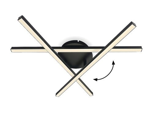 Plafoniera LED Svetlana, negru mat, 25W, 950lm, 3000K, IP20, Rabalux, 3514