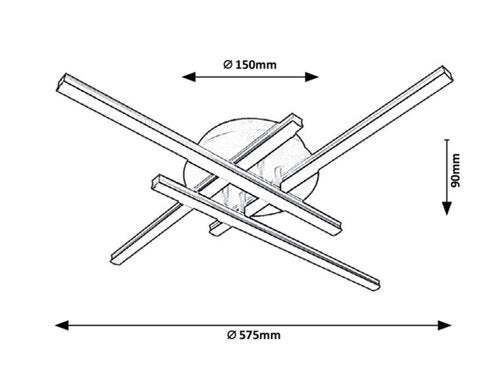 Plafoniera LED Svetlana, negru mat, 28W, 1150lm, 3000K, IP20, Rabalux, 3515