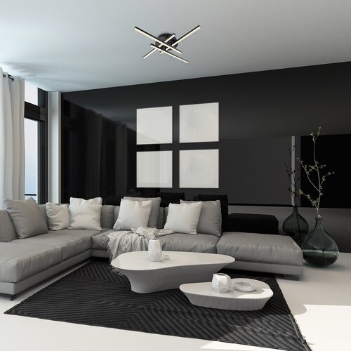 Plafoniera LED Svetlana, negru mat, 28W, 1150lm, 3000K, IP20, Rabalux, 3515