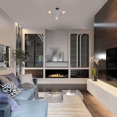 Plafoniera Tamara, crom, 5xE14, IP20, Rabalux, 5348