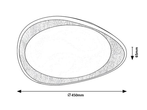 Plafoniera LED Tamino, fag, 24W, 1200lm, 4000K, IP20, Rabalux, 2427