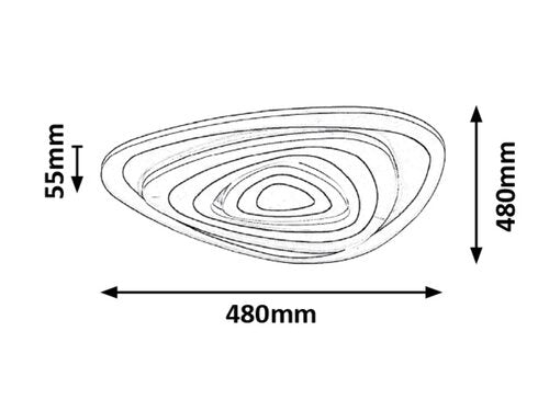 Plafoniera LED Taneli, 51W, 3685lm, 3000-6500K, D.48cm, IP20, Rabalux, 3099