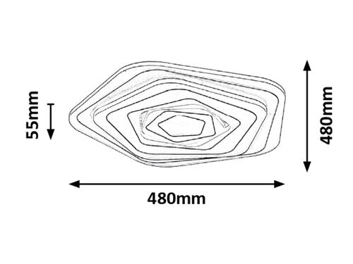 Plafoniera LED Taneli, 54W, 4101lm, 3000-6500K, D.48cm, IP20, Rabalux, 3098