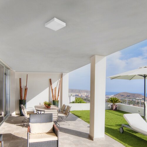 Plafoniera LED exterior Tartu, alb mat, 24W, 2500lm, 2800K-6000K, D.30cm, IP44, Rabalux, 7896