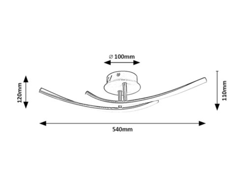 Plafoniera LED Tatjana, argintiu, 15W, 1000lm, 4000K, IP20, Rabalux, 3143