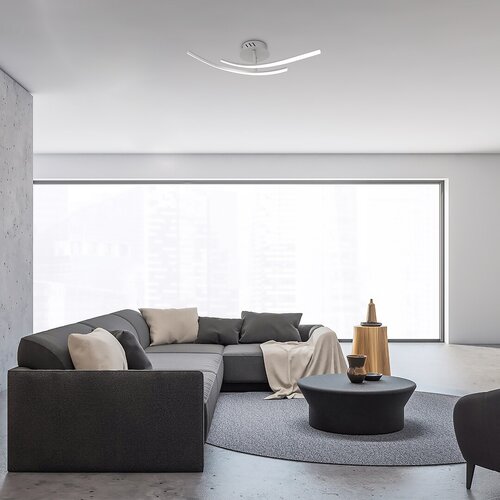 Plafoniera LED Tatjana, argintiu, 15W, 1000lm, 4000K, IP20, Rabalux, 3143