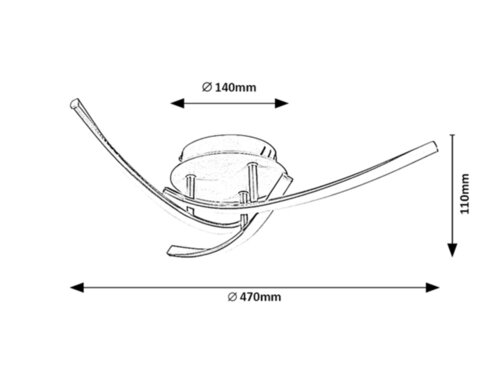 Plafoniera LED Tatjana, argintiu, 22W, 1400lm, 4000K, IP20, Rabalux, 3144