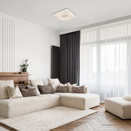 Plafoniera LED Tayla, crom, 72W, 6800lm, 3000-6500K, IP20, Rabalux, 4634